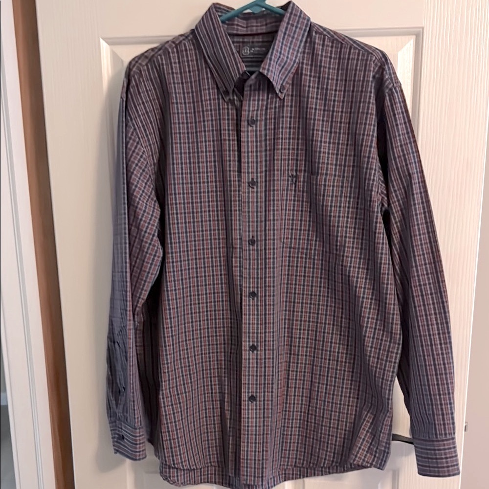 Arrow Casual Button Down Shirt Blue and Red